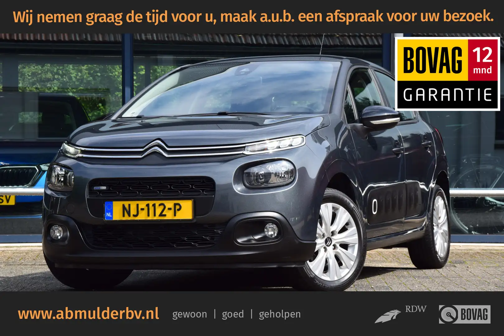 Citroen C3 1.2 82PK PureTech Feel | NL-Auto | BOVAG Garantie Grijs - 1
