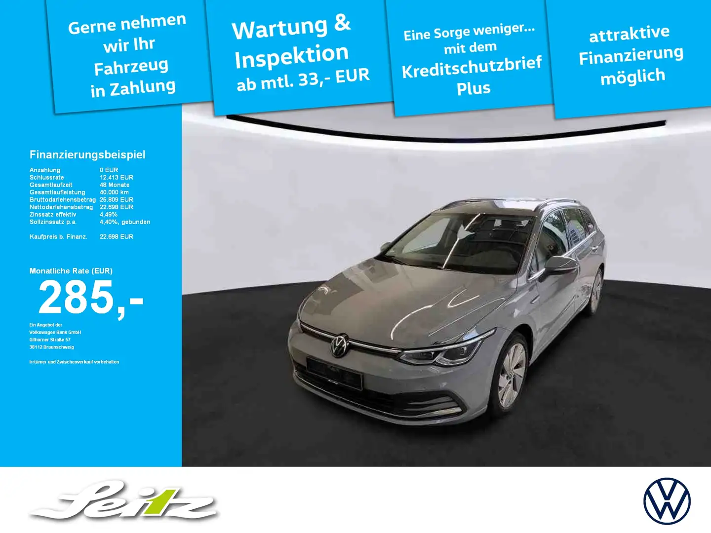 Volkswagen Golf Variant Golf VIII Variant 1.5 eTSI Style *AHK*KAMERA*NAVI* Gris - 1