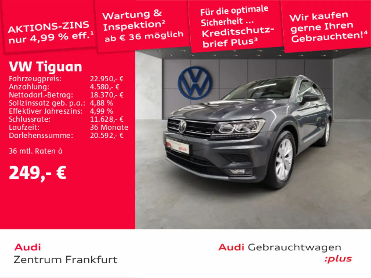 Volkswagen Tiguan 1.5 TSI Comfortline LED Navi PDC Sitzheiz Grau - 1