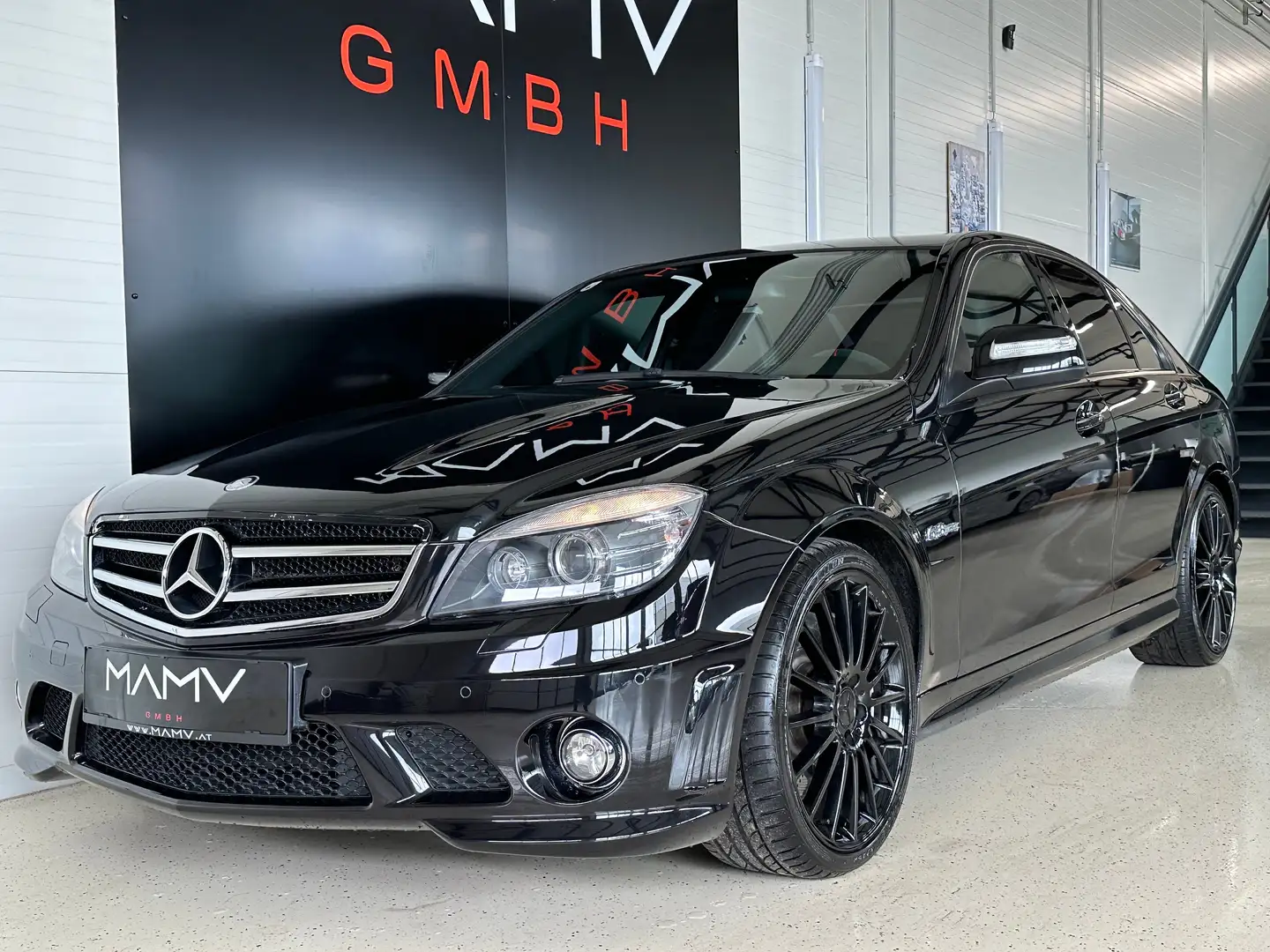 Mercedes-Benz C 63 AMG W204 6,3 V8 Saugmotor ALLBLACK Tausch Finanzierun Noir - 1