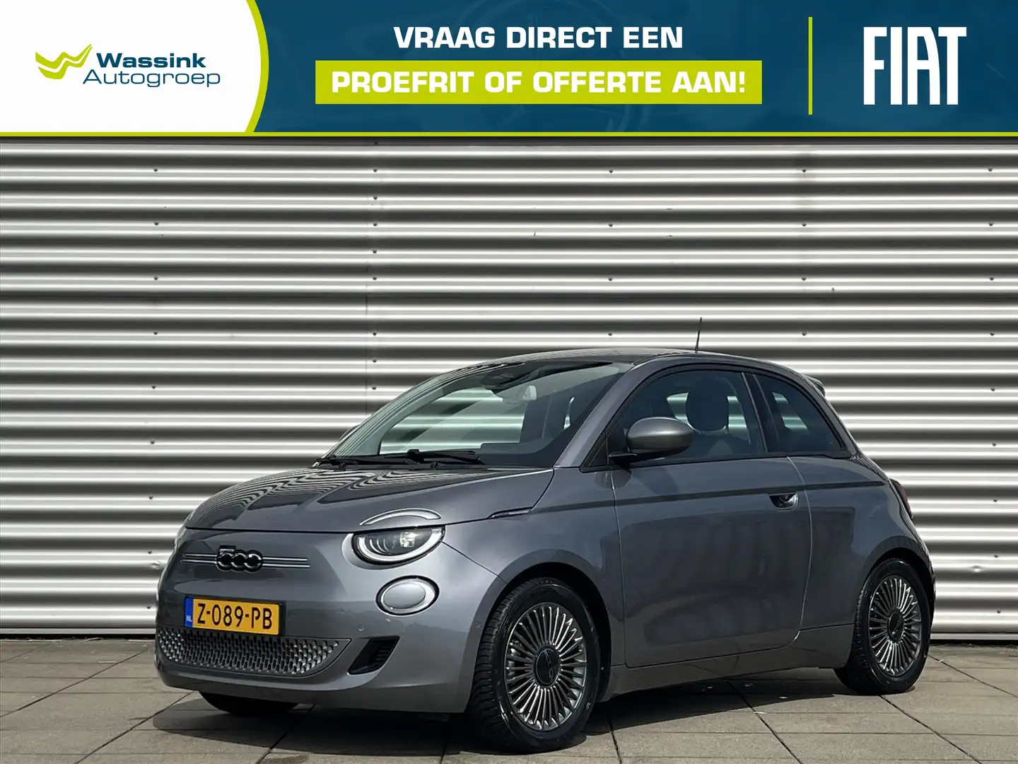 Fiat 500e 42kWh 118pk Automaat Icon | Navigatie | LMV | BTW Grijs - 1