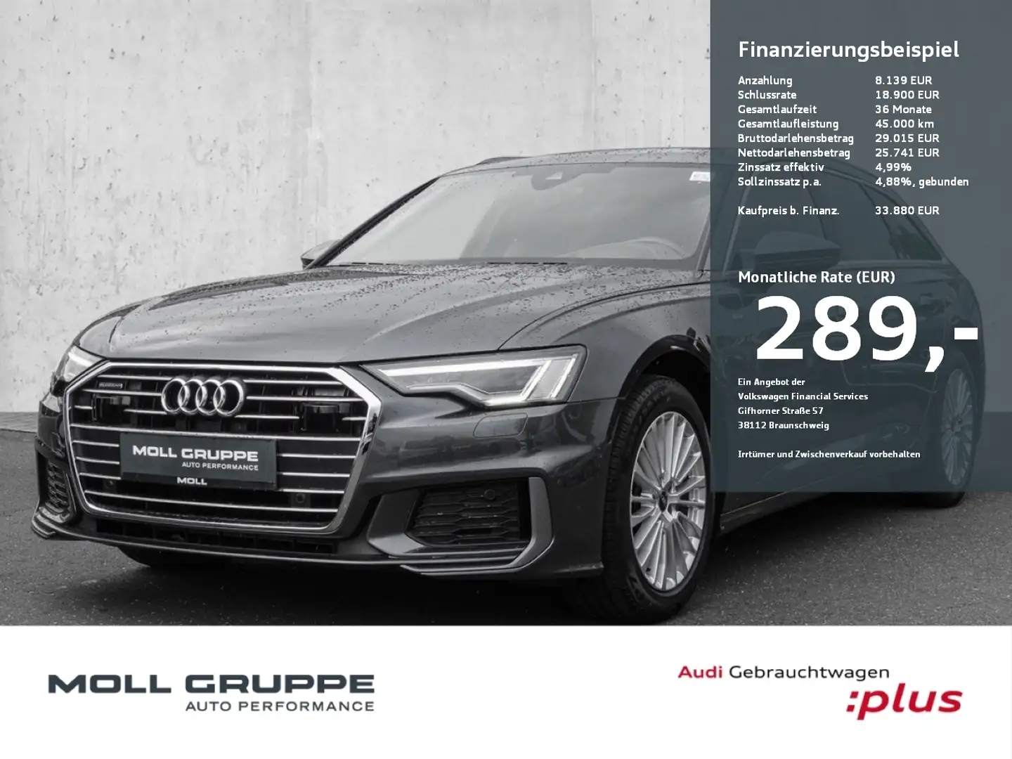 Audi A6 Avant Design 40 TDI quattro 150(204) S tronic AHK Gris - 1