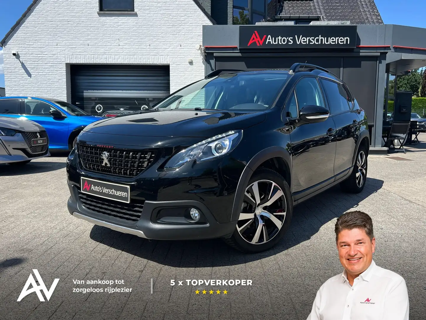 Peugeot 2008 GT-Line 1.2 Puretech EAT6 ** Pano | Camera | Na... Zwart - 1