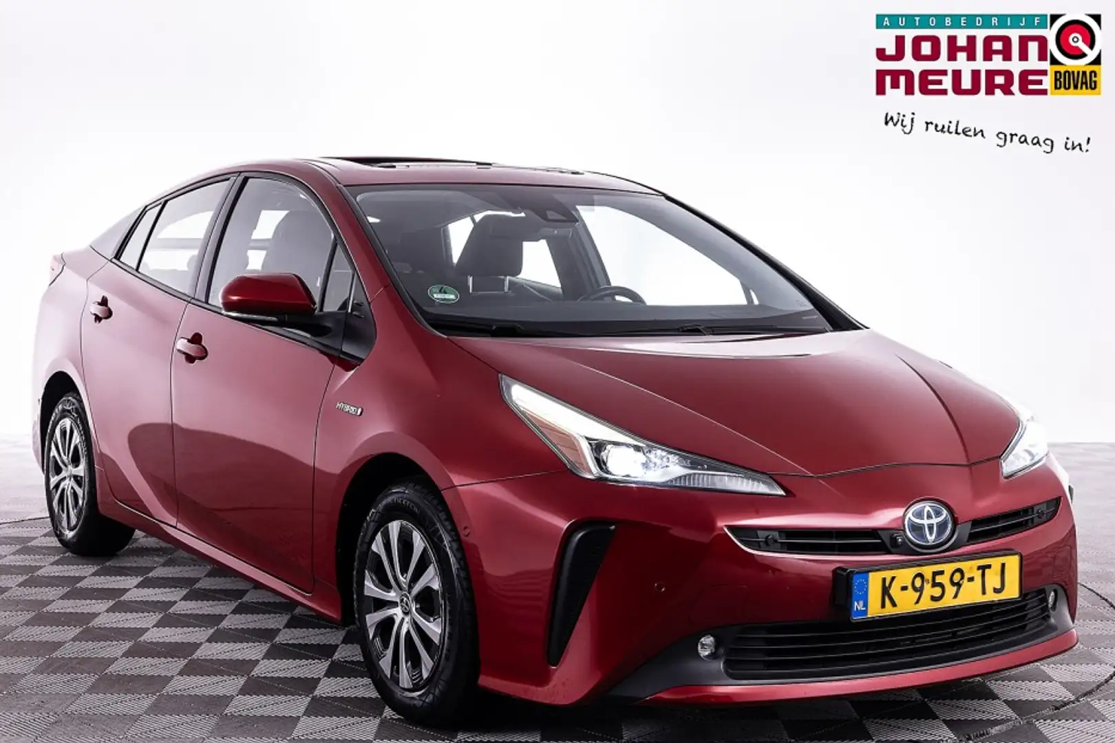 Toyota Prius 1.8 Executive | LEDER | LED | NAVI ✅ 1e Eigenaar Červená - 1