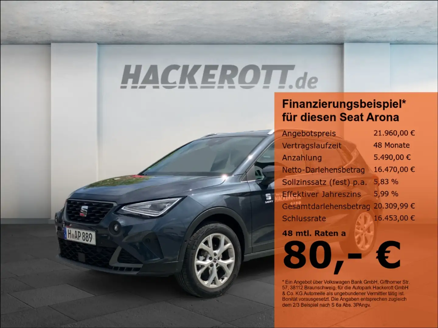 SEAT Arona FR 1.0 TSI 81 KW (110 PS) 7-GANG-DSG Navi Voll-LED Gris - 1