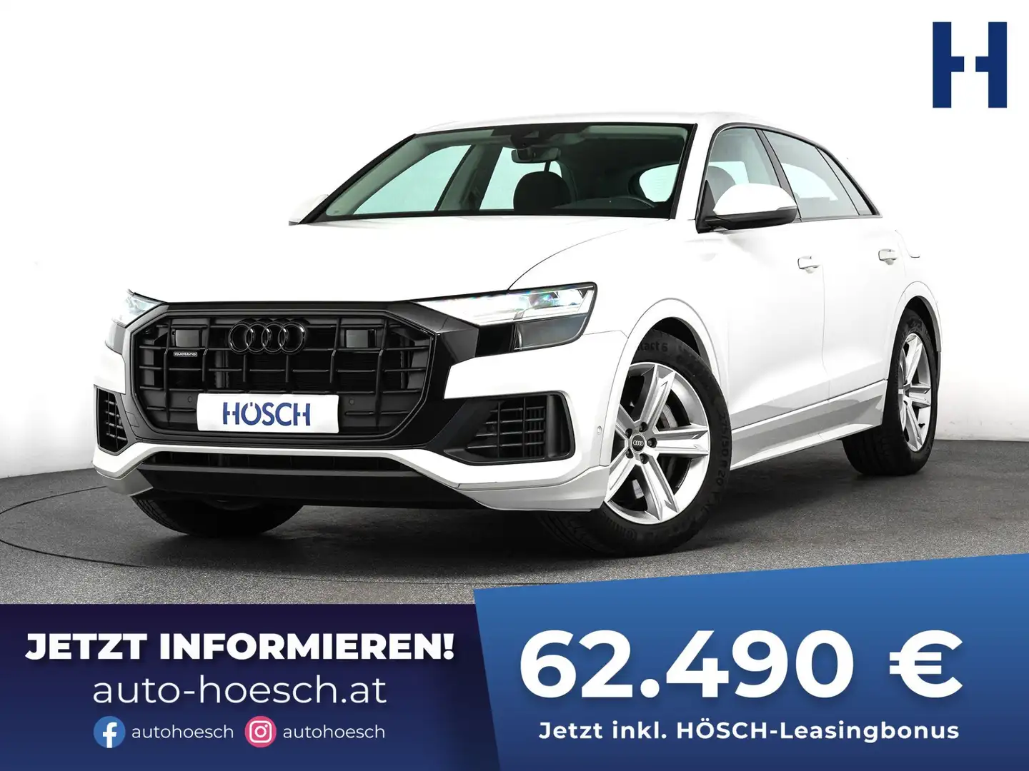 Audi Q8 55 TFSI e quattro LUFT BLACK LEDER ASSISTENZ R-KA Weiß - 1