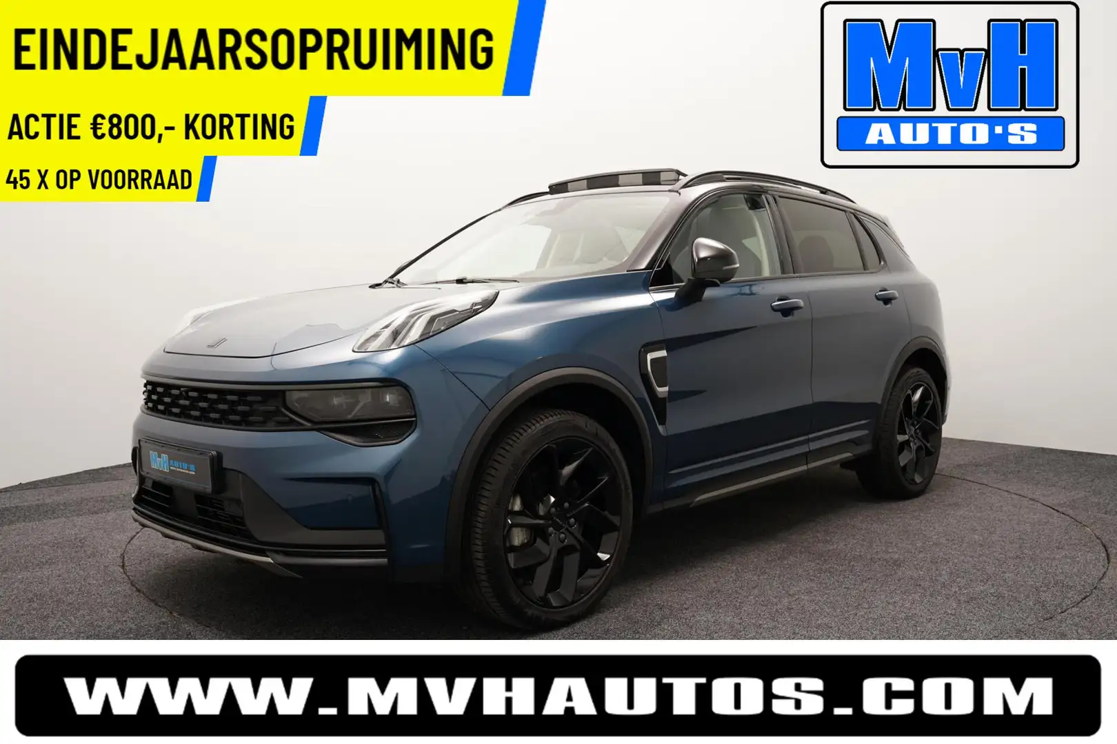 Lynk & Co 01 1.5 Hybride|FULL BLACK XXL|LEER|360°CAM|NAP Bleu - 1