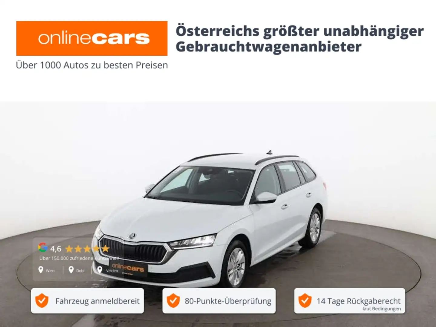 Skoda Octavia Combi 2.0 TDI Ambition Aut LED RADAR NAVI Weiß - 1