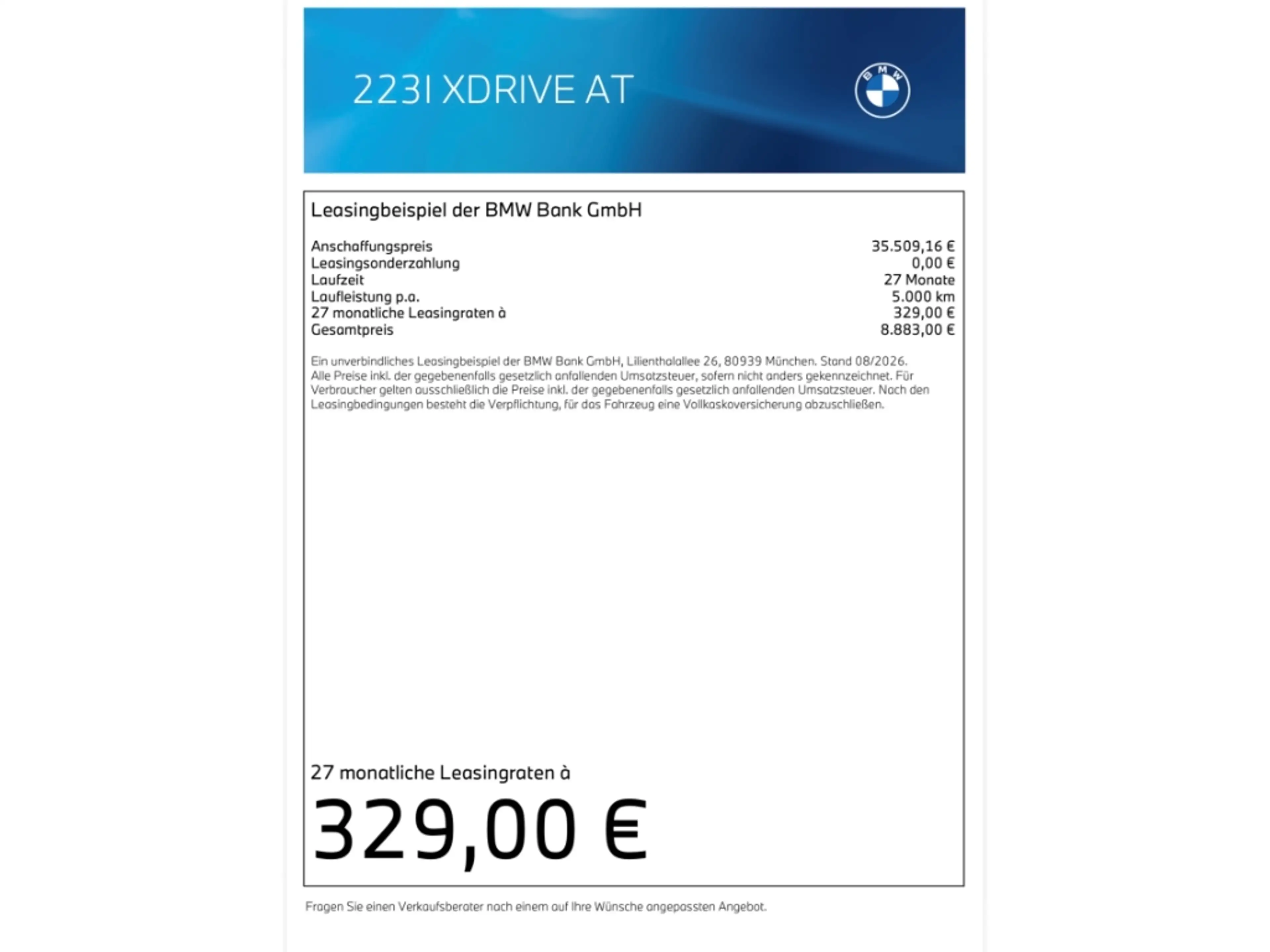 BMW 223 Active Tourer iA xDrive Sportpaket HUD AD AHK-el. — photo 4