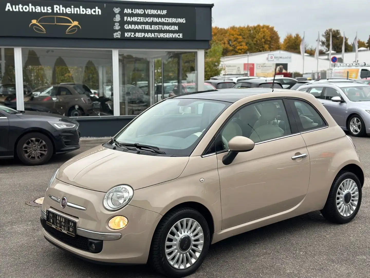 Fiat 500 HU+SERVICE NEU/KLIMA/PANO/SERVO/ZV Beige - 2
