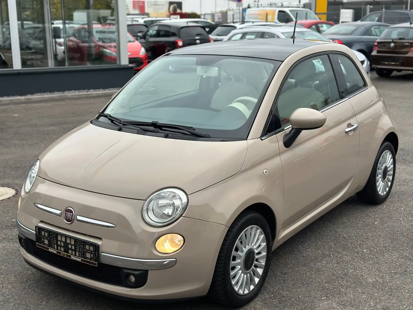 Fiat 500 HU+SERVICE NEU/KLIMA/PANO/SERVO/ZV Beige - 1