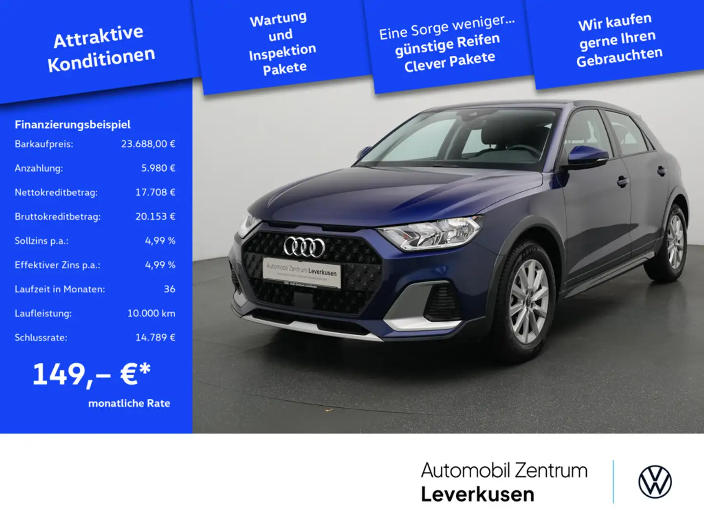 Audi A1 allstreet S-TRON VIRT ACC KAM SHZ CARPLAY Blau - 1