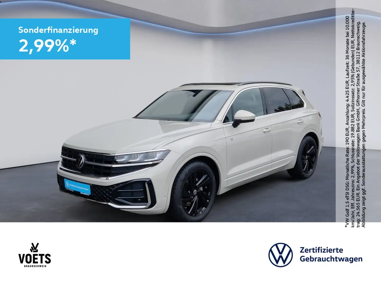 Volkswagen Touareg R-Line 3.0 TDI 4Motion Tiptronic STANDHZG+PANO+AHK Beige - 1