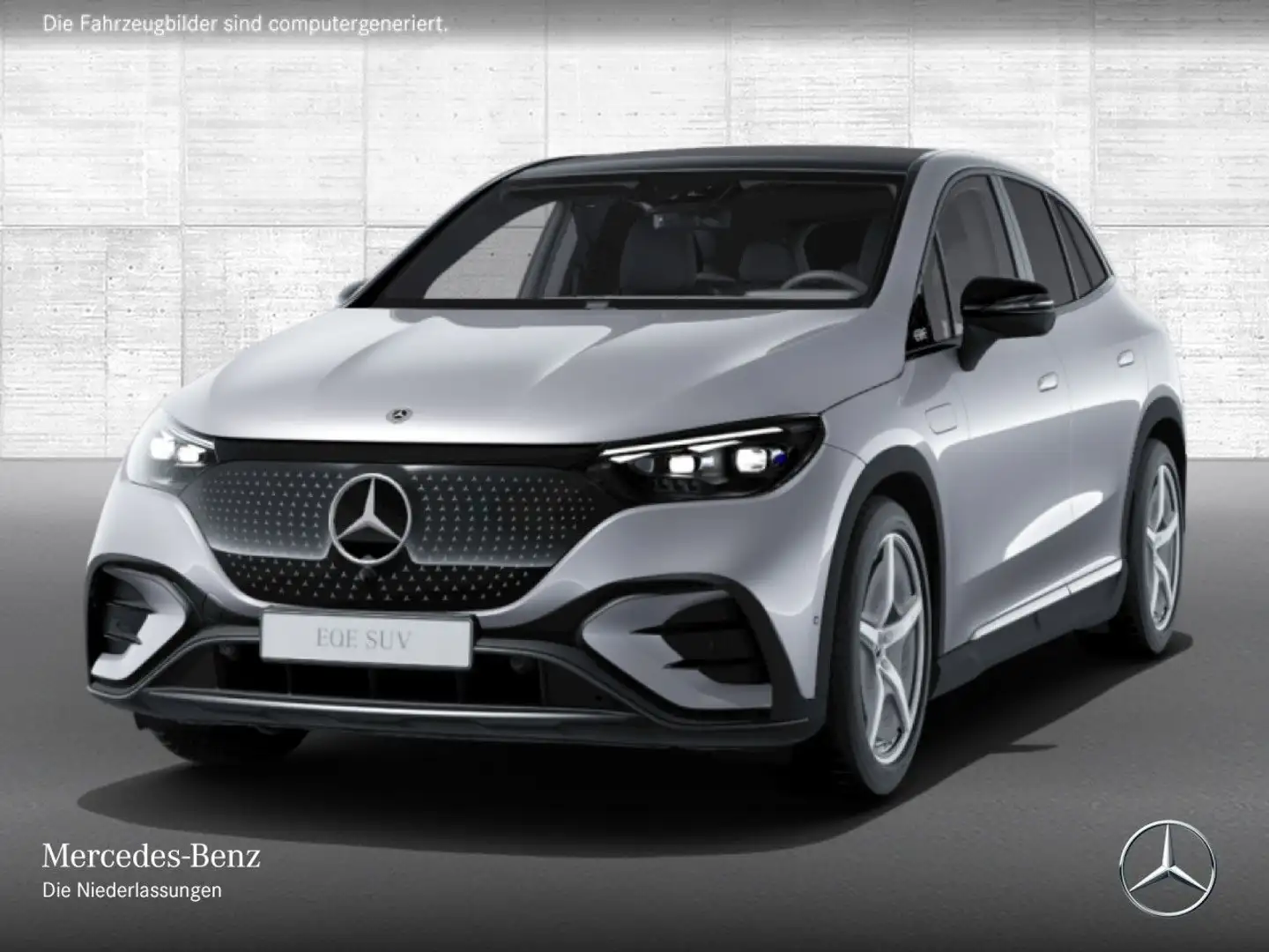 Mercedes-Benz EQE SUV EQE 350 4M AMG+NIGHT+PANO+360+AHK+BURMESTER Silber - 2