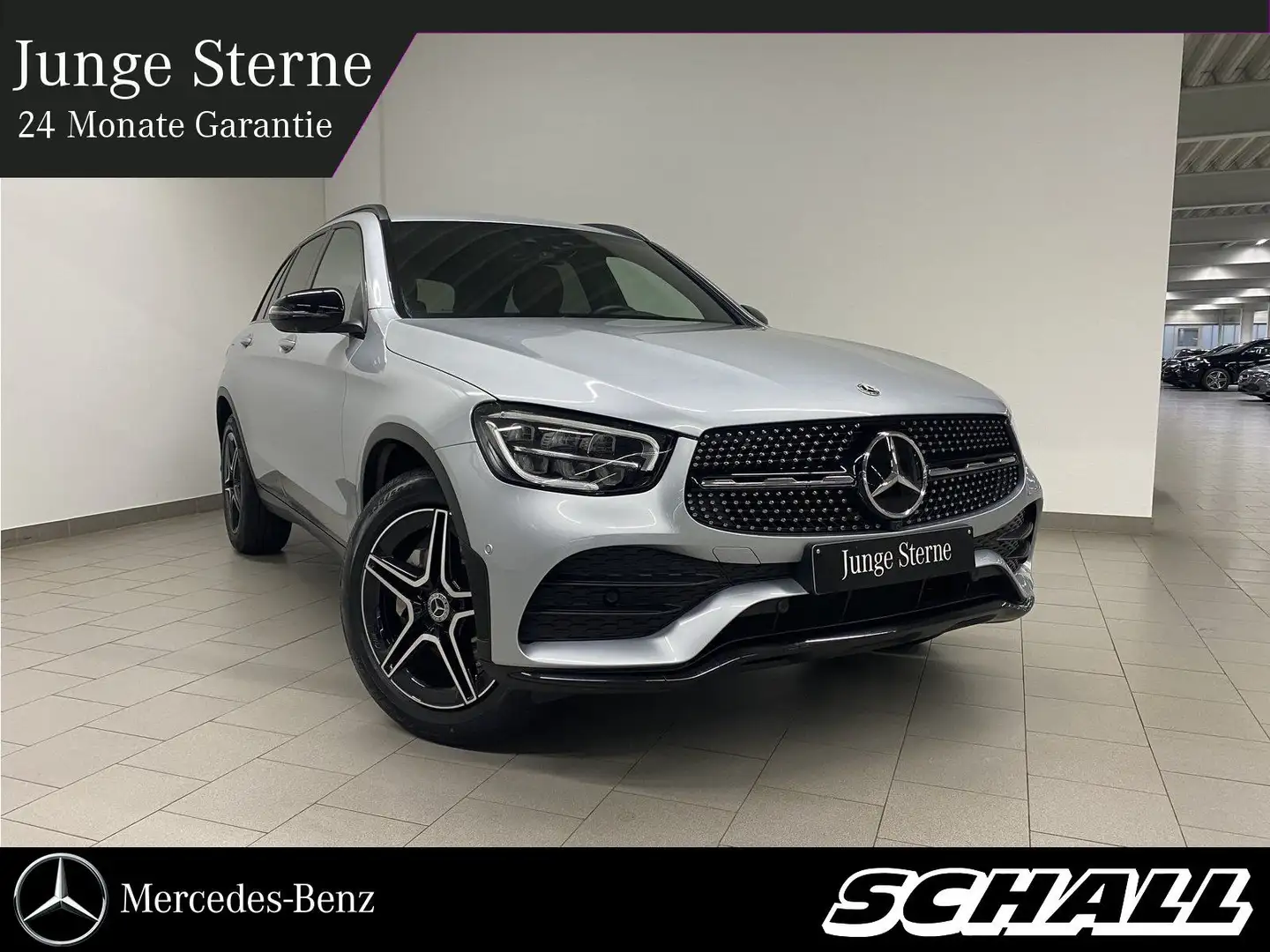 Mercedes-Benz GLC 300 d 4M AMG+NIGHT+LED+DIST+AHK+360°+KEY+HEA Silber - 1