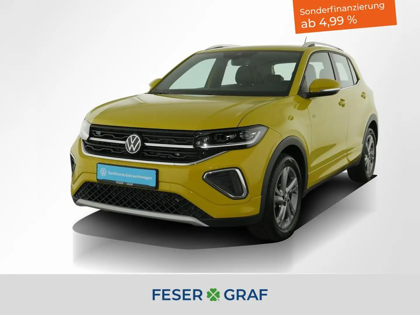 Volkswagen T-Cross R-Line 1.0 Navi Matrix Gelb - 1