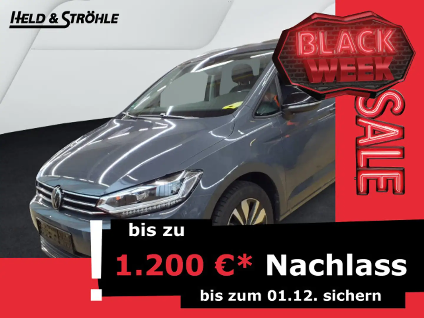 Volkswagen Touran GOAL 1.5 TSI DSG IQ-LED TRAILER 7S TRAVEL Grijs - 1