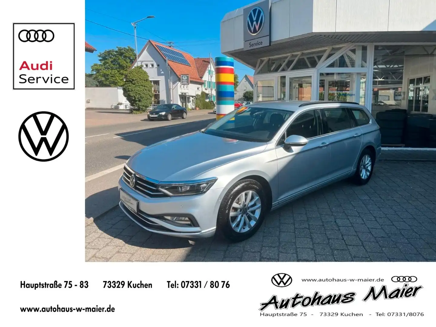 Volkswagen Passat Variant Passat Var. 2.0 TDI Business/RFK/SHZ/ACC/LED Plateado - 1