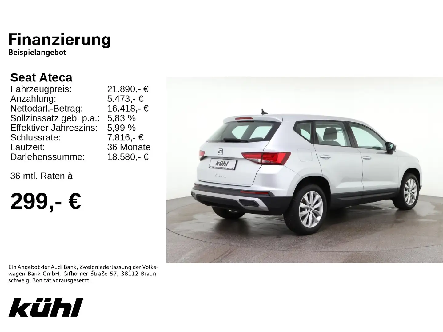 SEAT Ateca 1.5 TSI Style LED Navi Silber - 2