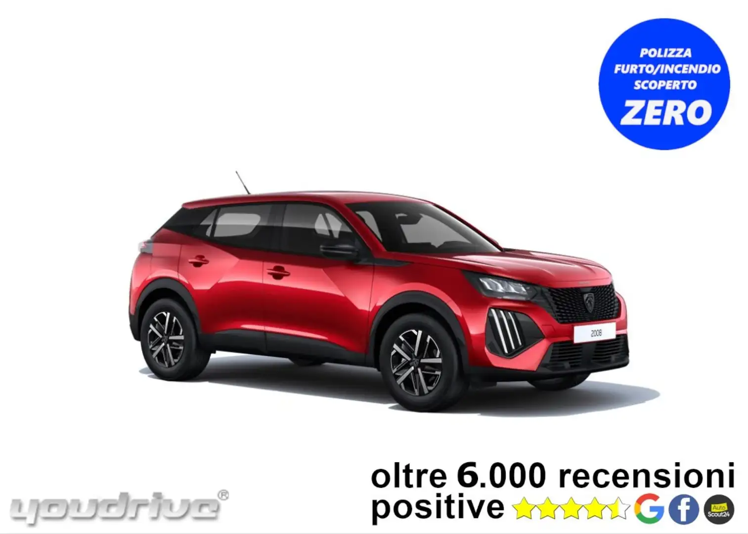 Peugeot 2008 PureTech 100 S&S Style Rosso - 1