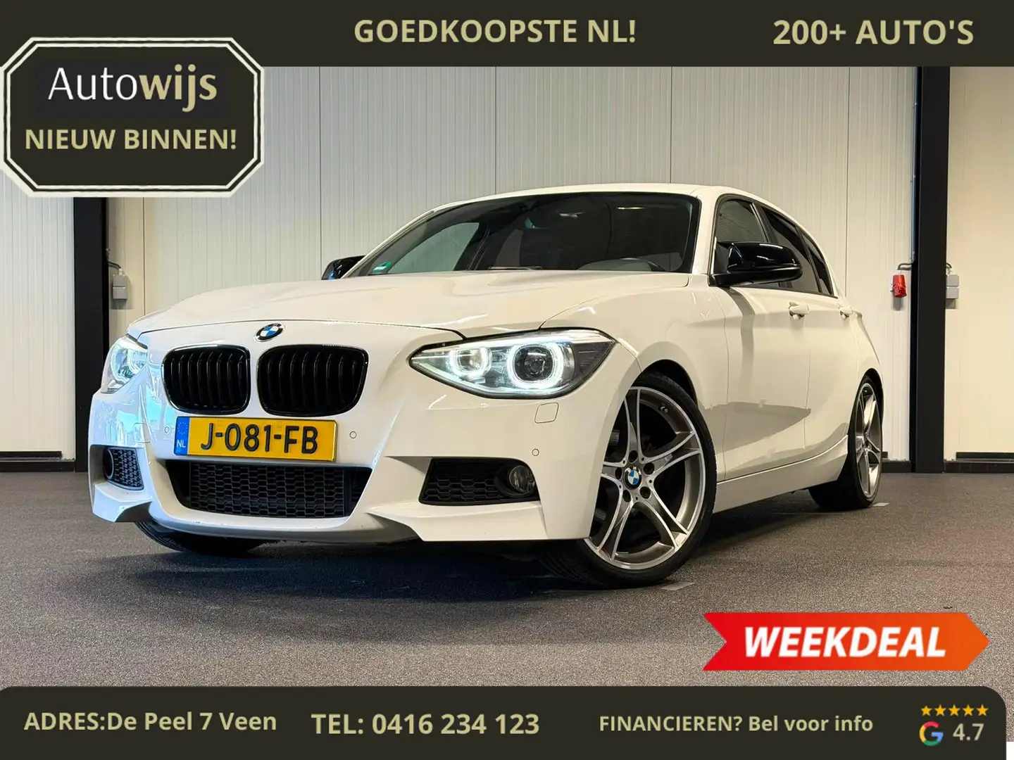 BMW 116 1-serie 116i Business+|M-SPORT|XENON|LM-VELG|PDC|G Blanco - 1
