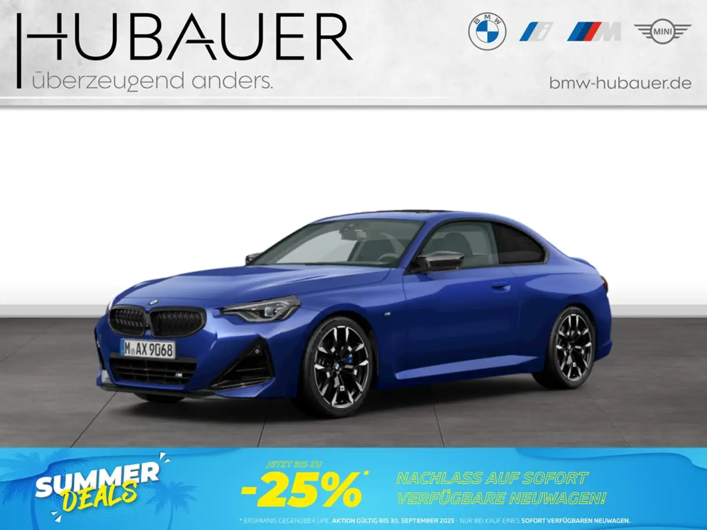 BMW 240 M240i xDrive Coupé [HUD, 19" LMR, GSD, Sitze elekt Blau - 1