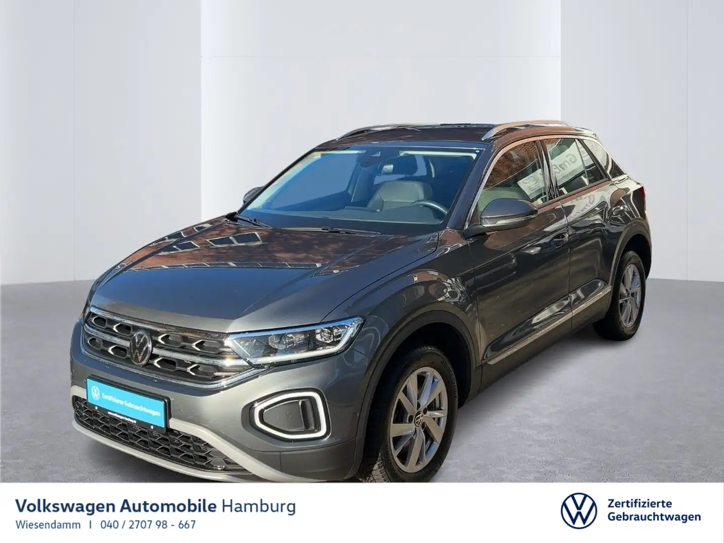 Volkswagen T-Roc 2.0 TDI Style AHK Navi Sitzhzg Grau - 1