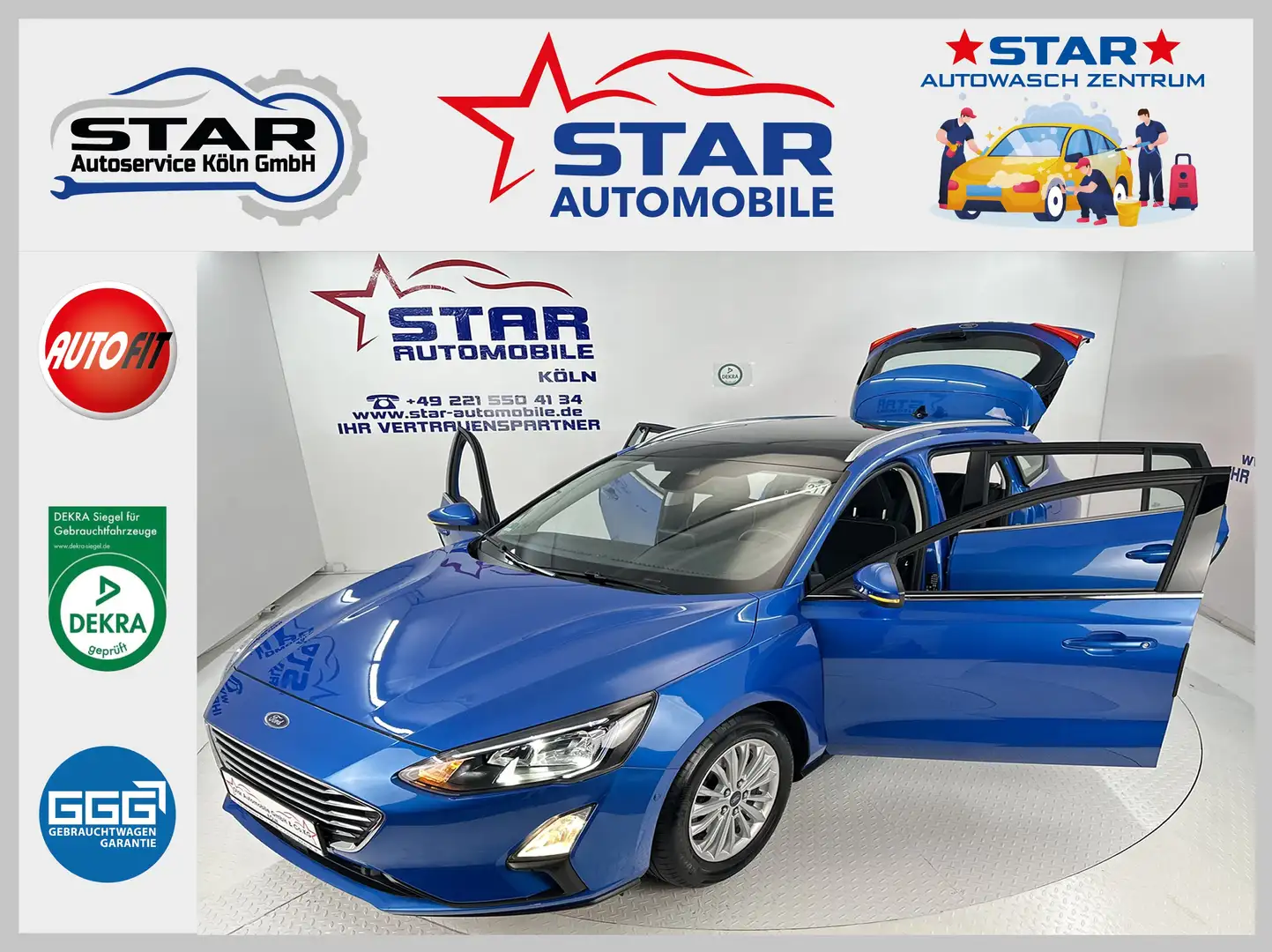 Ford Focus Focus Tur.Titanium 1.0 EcoBoost Hybrid*Technologie Blau - 1