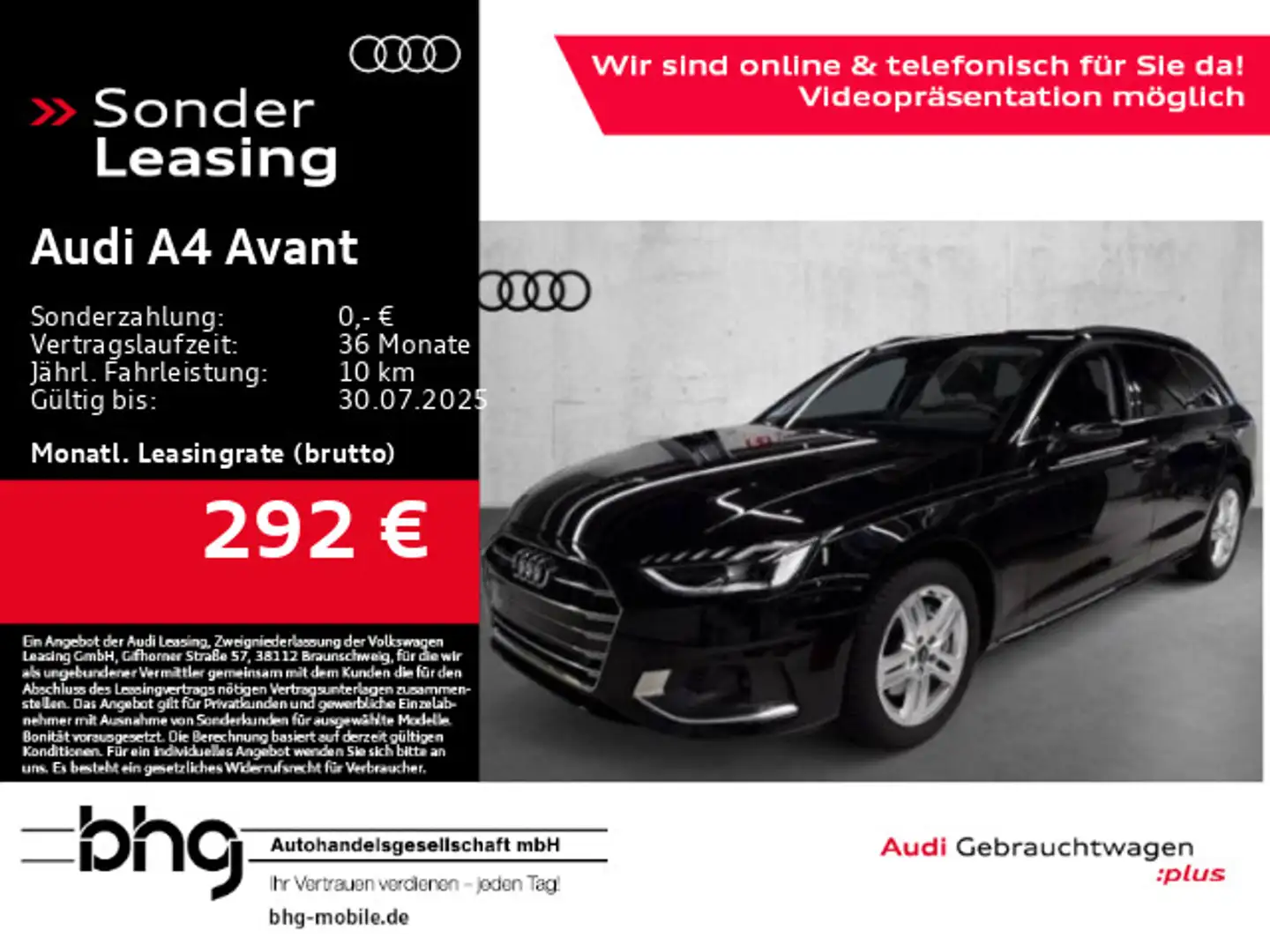Audi A4 40TDI quattro S tronic advanced Leder L Schwarz - 1