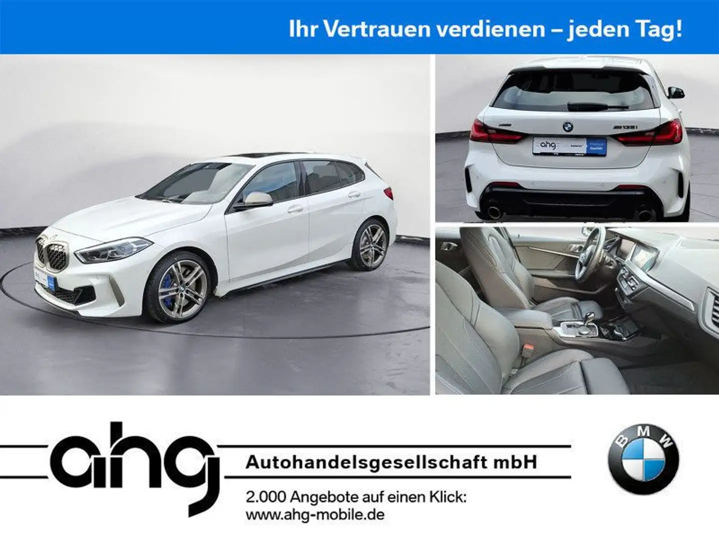 BMW 135 i xDrive *LED*HIFI*HUD*PDC*SHZ*LHZ*Leder*Pan Weiß - 1