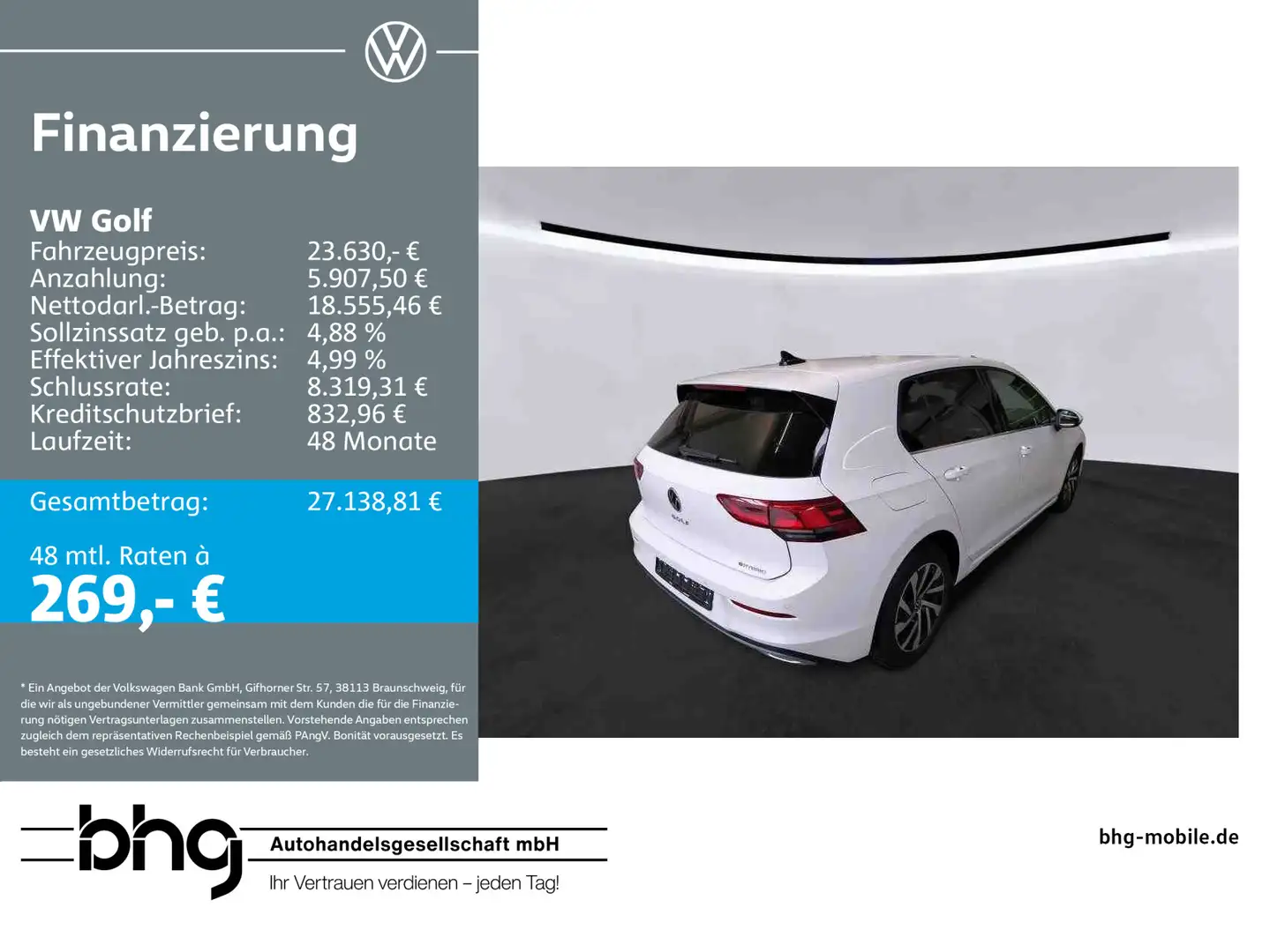 Volkswagen Golf 1,4 StyleP 110 TSID6F Weiß - 1