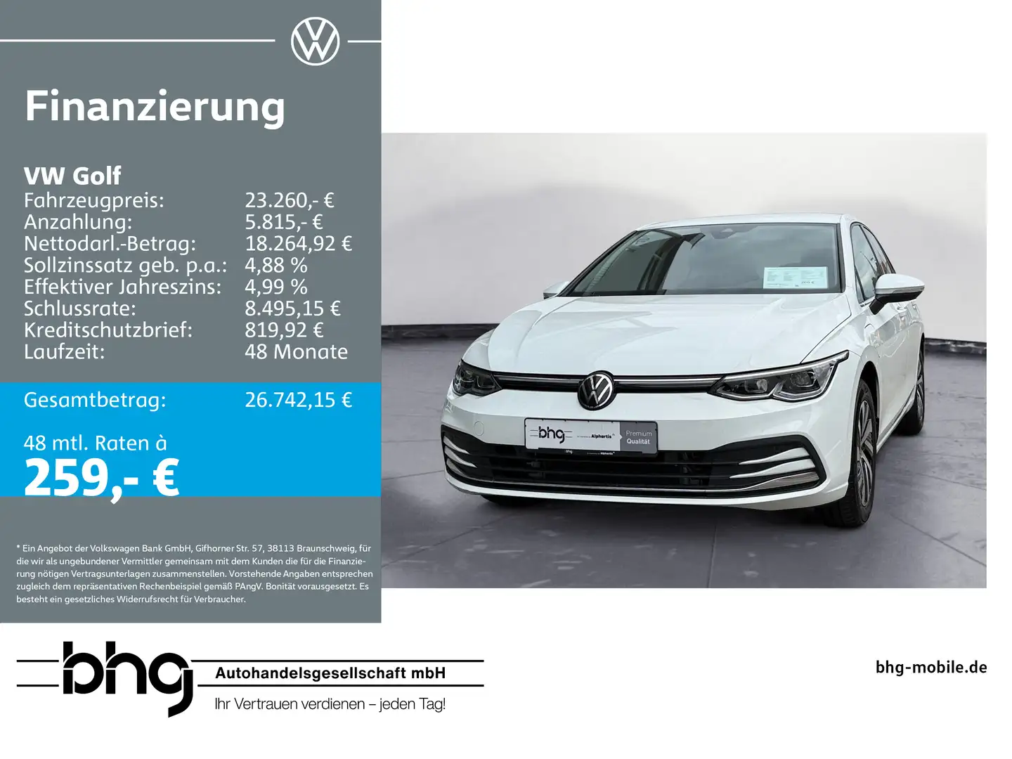 Volkswagen Golf Style eHybrid Kamera, Navi, LED Bianco - 1