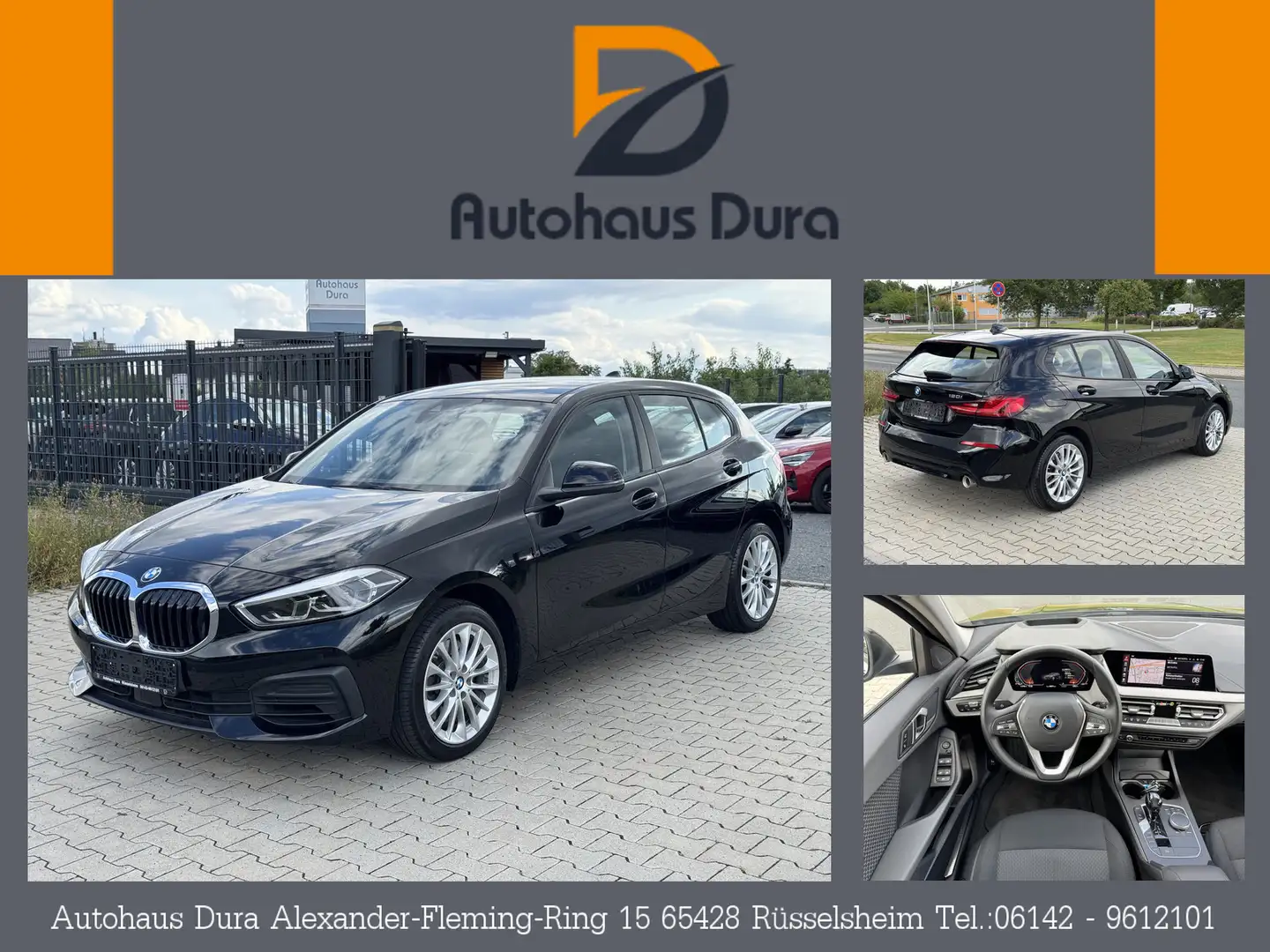 BMW 120 120i Advantage Aut. Navi+Led+Kamera+Shz+Head-Up Nero - 1