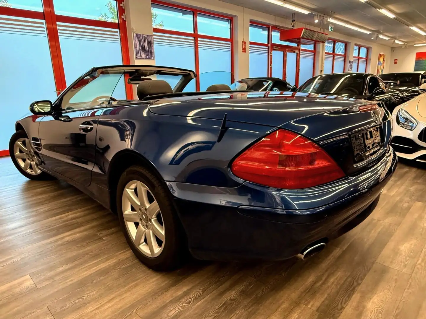 Mercedes-Benz SL 350 Deutsch Leder Klima Navi 1a Historie Perf Blau - 2
