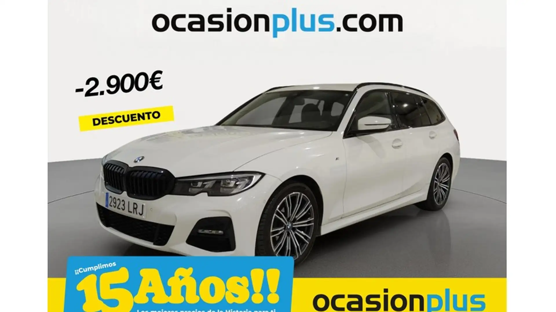BMW 320 320dA Touring Blanc - 1