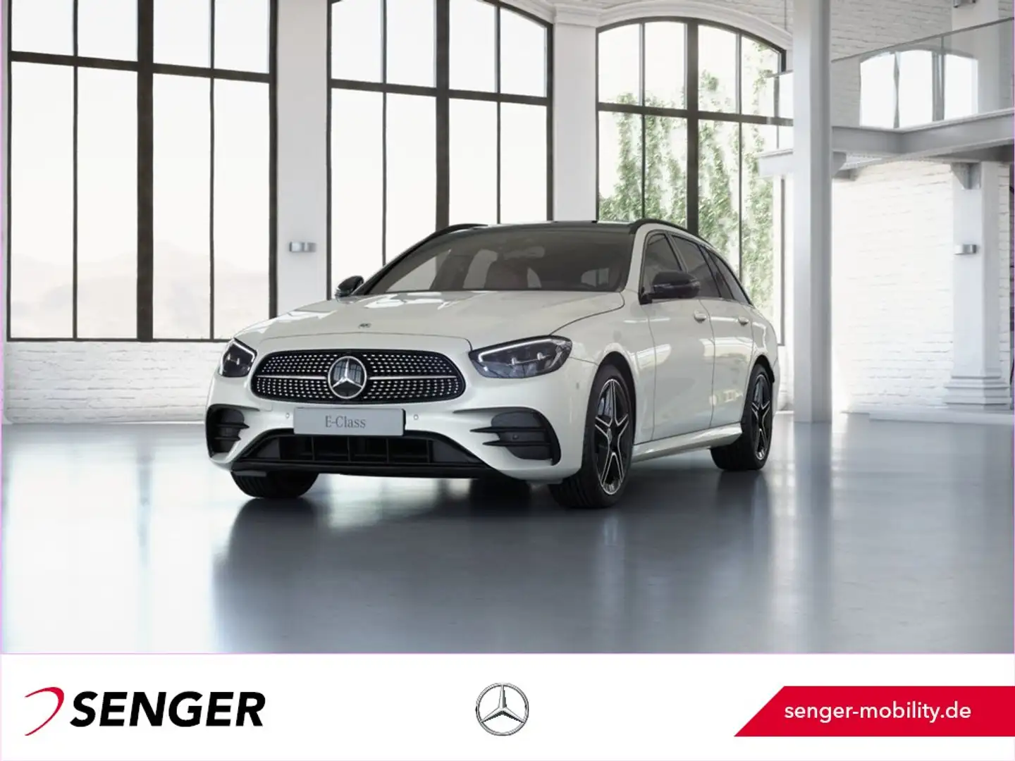 Mercedes-Benz E 300 de 4M T AMG Ambiente Burmester Panorama Wit - 1