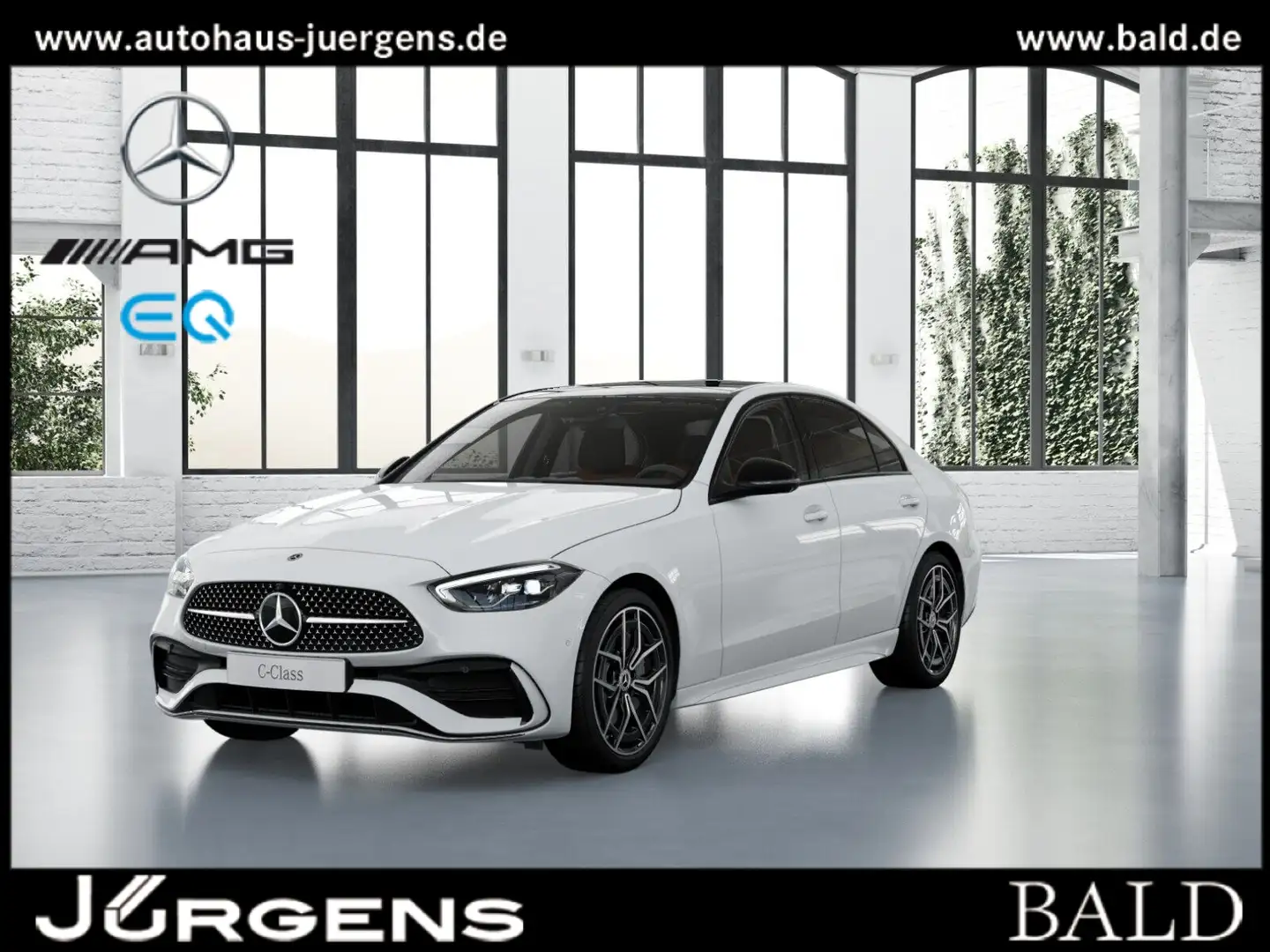 Mercedes-Benz C 180 +AMG+MBUX+LED+Pano+Night+360+Totw+Ambiente Weiß - 1