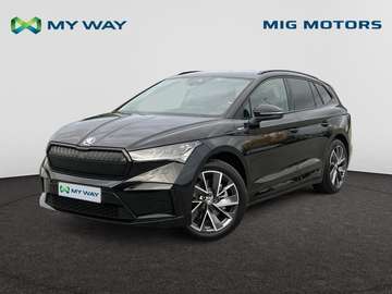 Enyaq 85 Sportline (285pk) /// elektrisch ontgrendelbare Trekhaak /// Elektrische koffer /// Adaptive cruise control ///S