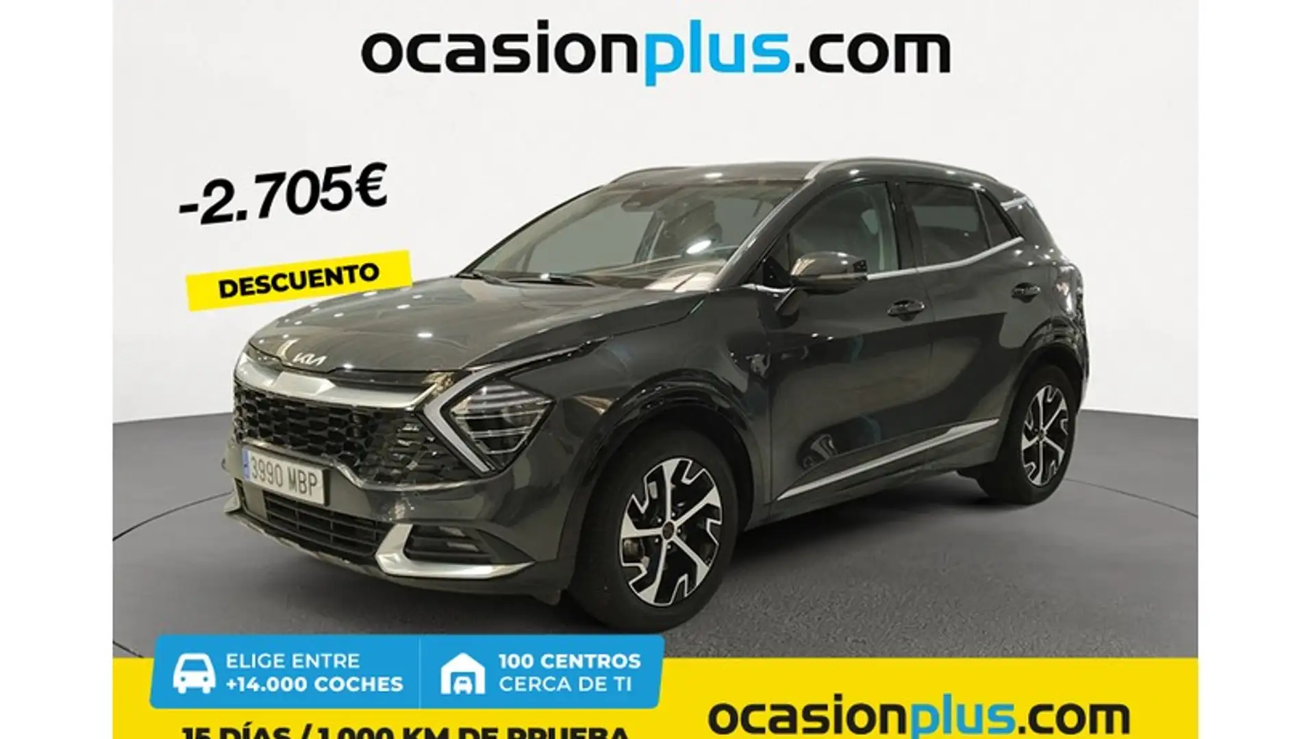 Kia Sportage 1.6 T-GDi HEV Tech Gris - 1