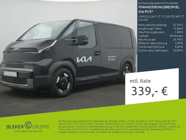 Kia PV5 Passenger CARGO L2H1 3T 71.2 ELITE WP CT LM AW