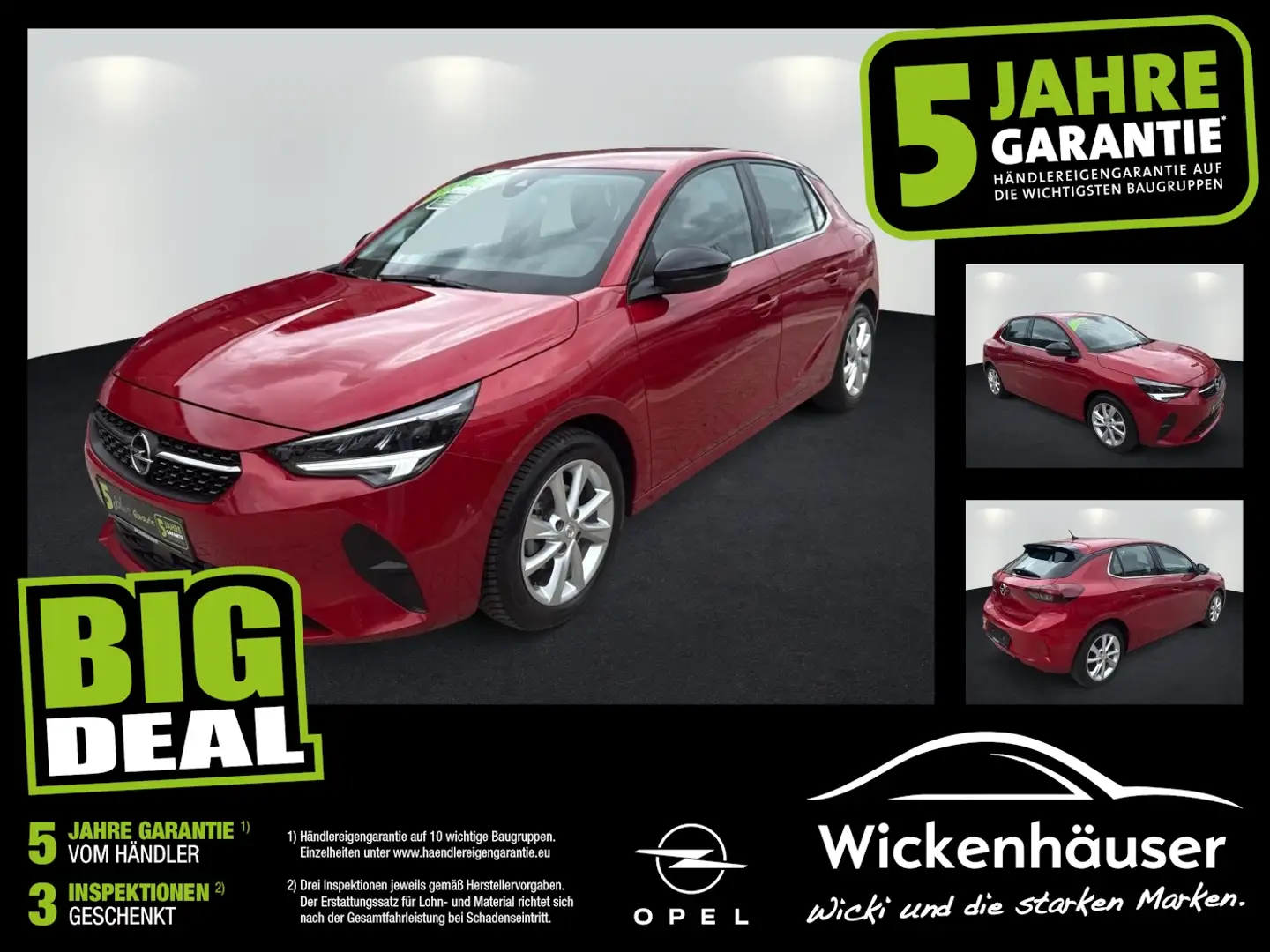 Opel Corsa F 1.2 Elegance PDC vorne + hinten, LED Rouge - 1