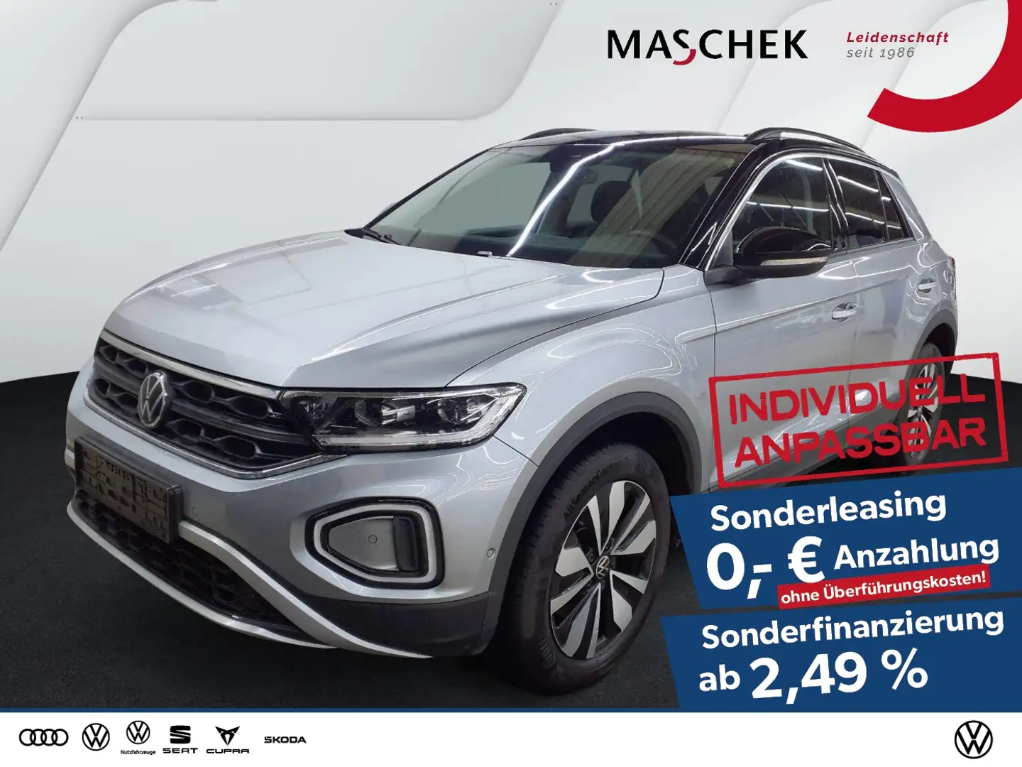 Volkswagen T-Roc Goal 2.0 TDI Sonderleasing! AHK Navi RearView Schwarz - 1