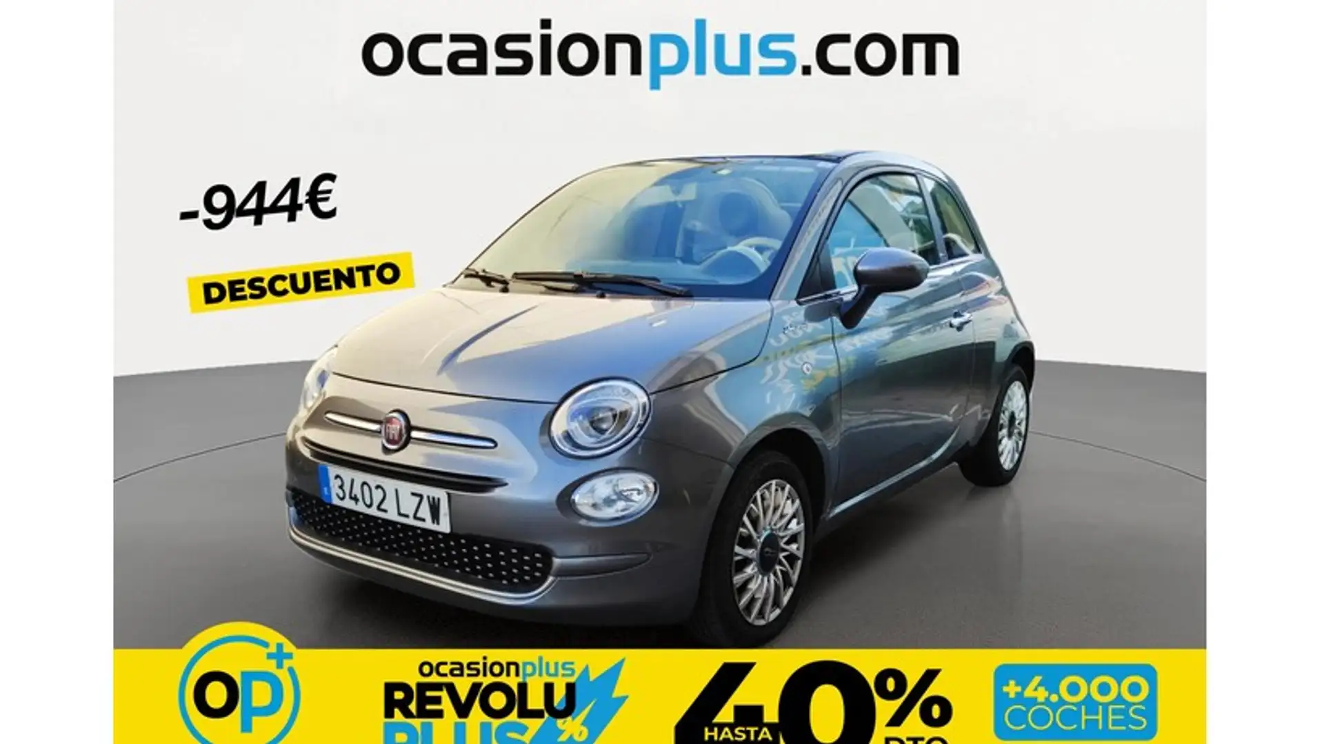 Fiat 500C 1.0 Hybrid Dolcevita 52kW Gris - 1