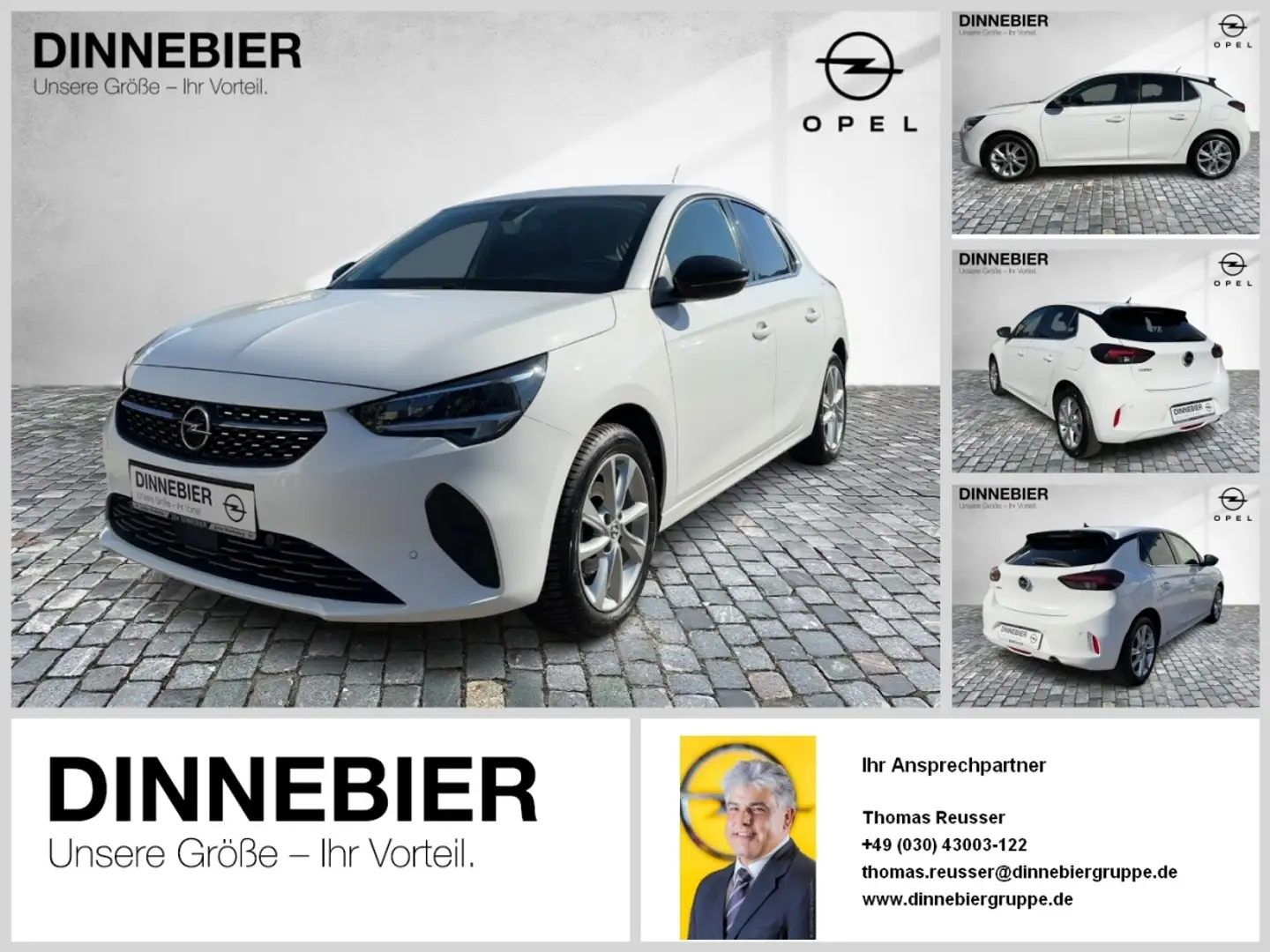 Opel Corsa Elegance 1.2. FLA KAM LED LM KlimaA PDC Bianco - 1