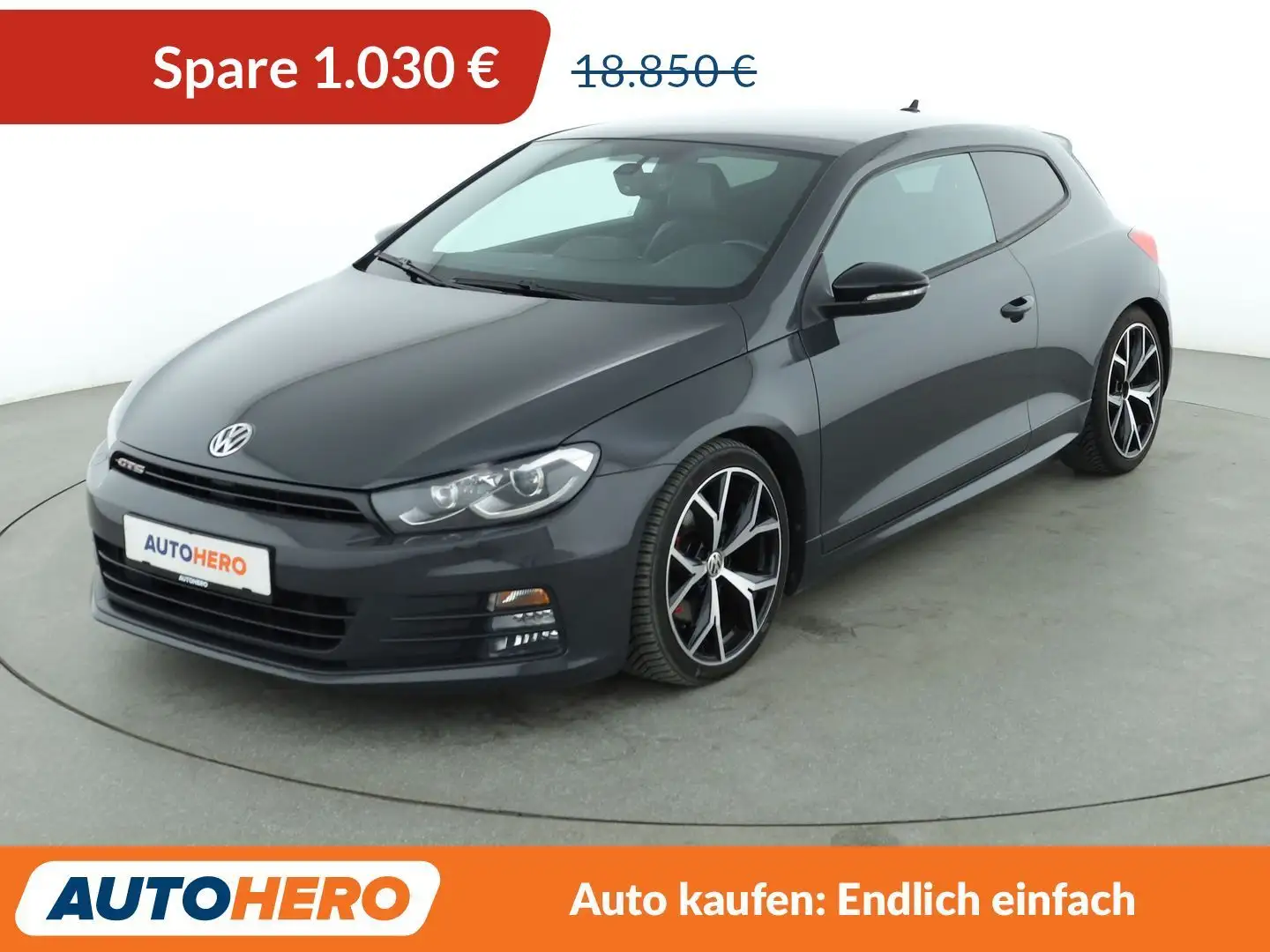Volkswagen Scirocco 2.0 TSI GTS BMT *NAVI*BI-XENON*SHZ* Grijs - 1