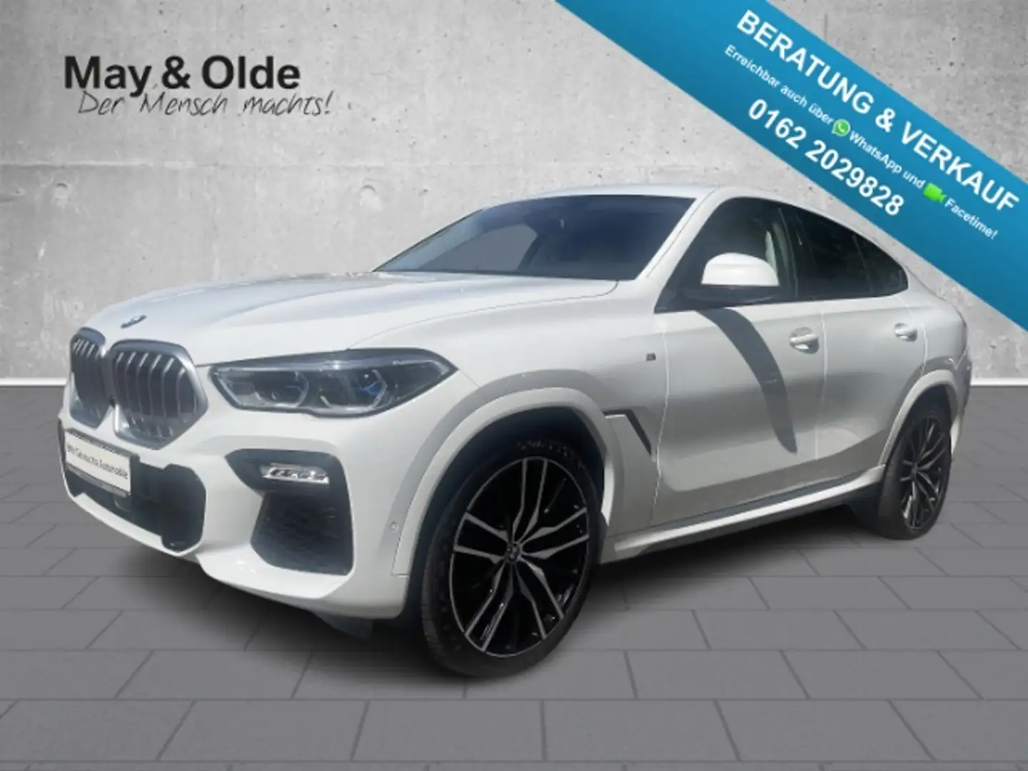 BMW X6 XDRIVE30D M Sport HUD Pano Navi Leder Memory Sitze Weiß - 1