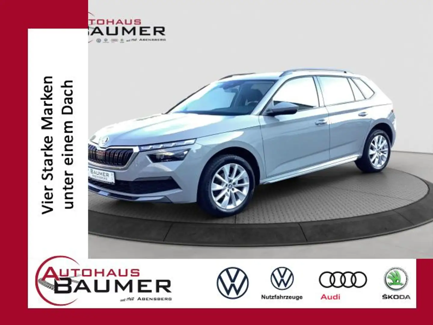 Skoda Kamiq Style 1.0 TSI DSG LED AHK Climatronic Alu 17 Gris - 1