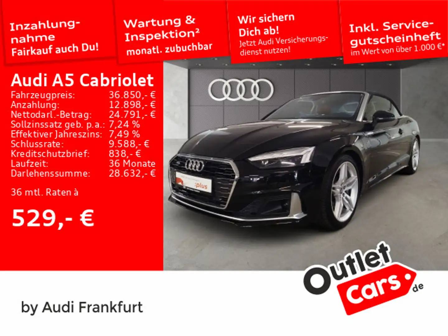Audi A5 45 TFSI quattro advanced Laser HuD Schwarz - 1