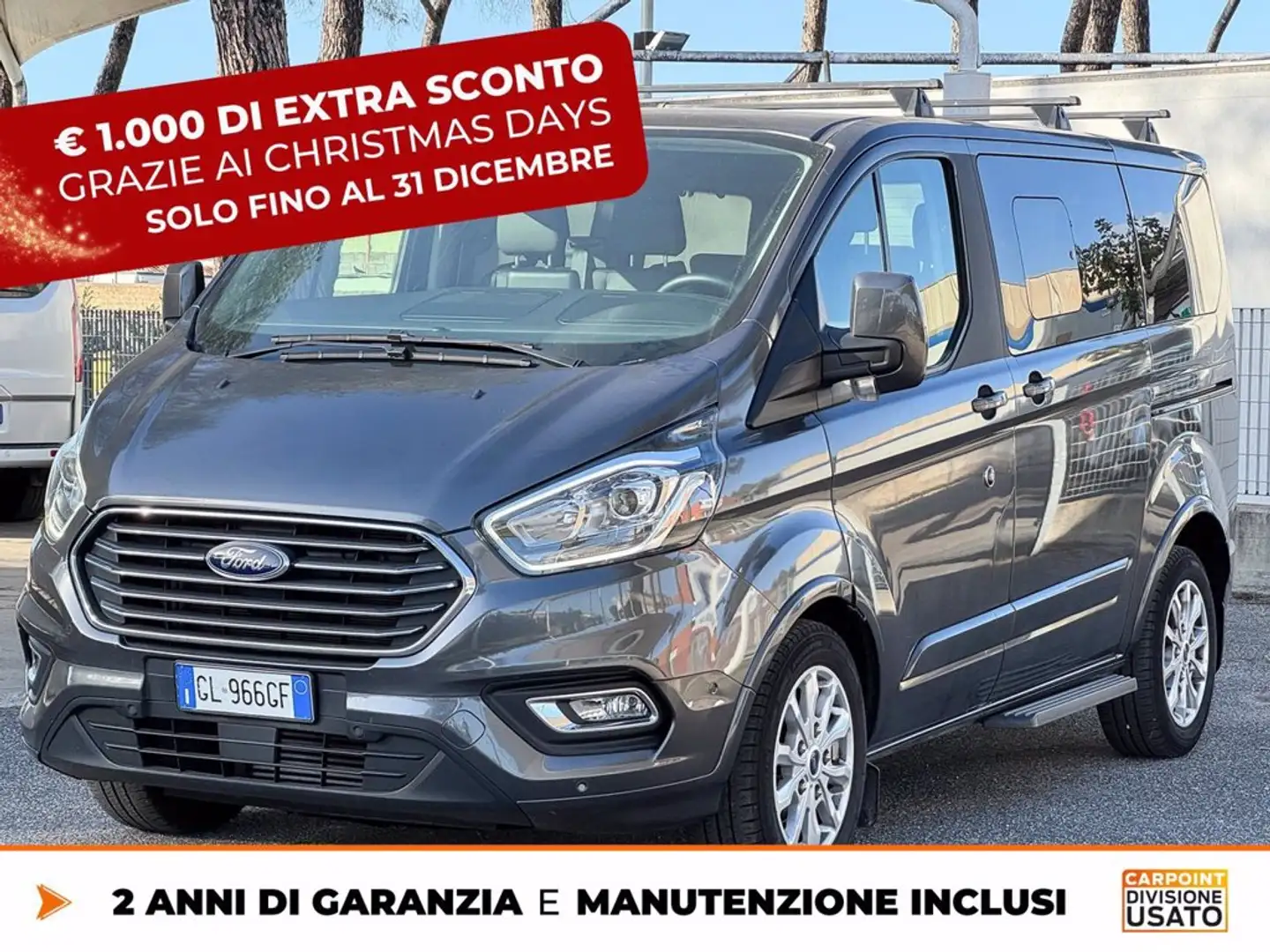 Ford Tourneo Custom 320 2.0 tdci 130cv titanium l1h1 auto e6.2 Grigio - 1