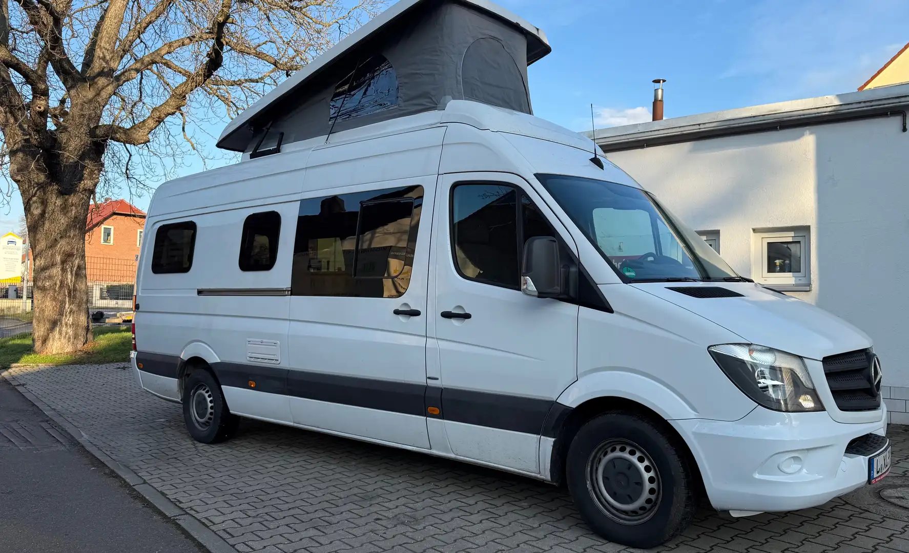 Mercedes-Benz SPRINTER *CAMPER *AUFSTELLDACH *163PS *WOHNMOBIL Blanc - 1